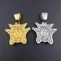 ICE JEWELRY Hip Hop Iced Out 18K Gold Plated Micro Paved Simulated Diamond Gengar Pendant Necklace Rope Chain ICE JEWELRY Hip Hop Iced Out 18K Gold Plated Micro Paved Simulated Diamond Gengar Pendant Necklace Rope Chain