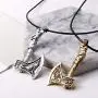 Axe Necklace for Men, Norse Viking Wolf Raven Pendant Necklace with 19.7” Chain, Retro Wolf Totem Necklace, Viking Runes Amulet Necklace, Punk Animal Wolf Jewelry Gift for Men Boys