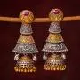 Aheli Dual Tone Indian Boho Oxidized Jhumka Jhumki Earrings Ethnic Wedding Party Tribal Fashion Jewelry for Women Girls Aheli Dual Tone Indian Boho Oxidized Jhumka Jhumki Earrings Ethnic Wedding Party Tribal Fashion Jewelry for Women Girls