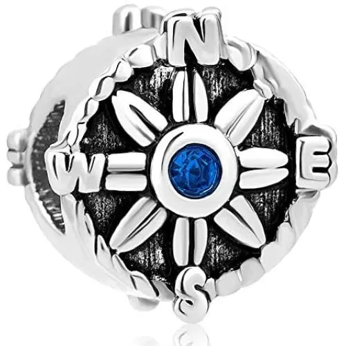 SexyMandala Bead Chain Bracelet Compass Safe Travel Charm for Snake SexyMandala Bead Chain Bracelet Compass Safe Travel Charm for Snake