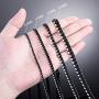 MOWOM Black Chain Necklace for Men Women Boy Water Resistent 316L Stainless Steel Big Thick Cuban Link Chains Plated & Brushed Finish Silver Color with Gift Box (3.5-8 MM Wide, 14-36 Inches Long)