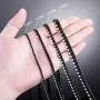 MOWOM Black Chain Necklace for Men Women Boy Water Resistent 316L Stainless Steel Big Thick Cuban Link Chains Plated & Brushed Finish Silver Color with Gift Box (3.5-8 MM Wide, 14-36 Inches Long) MOWOM Black Chain Necklace for Men Women Boy Water Resistent 316L Stainless Steel Big Thick Cuban Link Chains Plated & Brushed Finish Silver Color with Gift Box (3.5-8 MM Wide, 14-36 Inches Long)