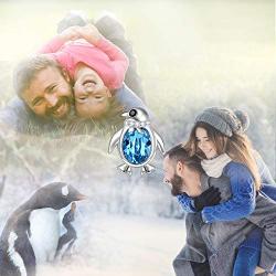 Penguin Gift- Cute Penguin Necklace for Women Sterling Silver- Christmas Birthday Jewelry Gift for Girlfriend & Daughter