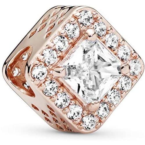 Pandora Jewelry Geometric Radiance Cubic Zirconia Charm in Pandora Rose