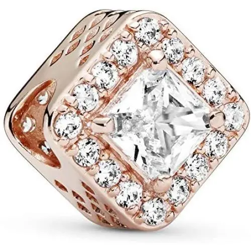 Pandora Jewelry Geometric Radiance Cubic Zirconia Charm in Pandora Rose
