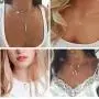 TAMHOO 20 PCS Multiple DIY Layered Choker Necklace for Women with Sexy Coin Moon Star Multilayer Choker Chain Y Necklaces Set Adjustable Gold Silver Bar Pendant Y Necklace for Teens Girls Women