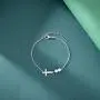 Adflyco Boho Cross Bracelet Silver Pearl Bracelet Hand Chain Jewelry for Women and Girls