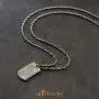 555Jewelry Mens Stainless Steel Fingerprint Rectangle Tag Chain Pendant Necklace 555Jewelry Mens Stainless Steel Fingerprint Rectangle Tag Chain Pendant Necklace