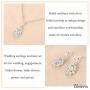 Unicra Bride Silver Necklace Earrings Sets Crystal Bridal Wedding Jewelry Set Rhinestone Choker Necklace for Women and Girls (Silver 1)