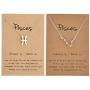 HUASAI 2Pcs Silver Zodiac Necklace for Women 12 Constellation Sign Necklace CZ Astrology Zodiac Star Necklace Birthday Gifts with Message Card