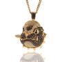 Moca Jewelry Iced Out PPUPY Pendant 18K Gold Plated Chain Bling CZ Simulated Diamond Hip Hop Necklace for Men Women