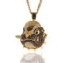 Moca Jewelry Iced Out PPUPY Pendant 18K Gold Plated Chain Bling CZ Simulated Diamond Hip Hop Necklace for Men Women
