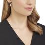 SWAROVSKI Womens Iconic Swan Jewelry Collection, Rose Gold Tone Finish, Black Crystals