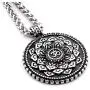 GUNGNEER Ohm Mandala Necklace Lotus Pendant Stainless Steel Meditation Strength Amulet Om Jewelry Gift Men Women GUNGNEER Ohm Mandala Necklace Lotus Pendant Stainless Steel Meditation Strength Amulet Om Jewelry Gift Men Women