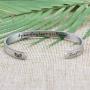 Joycuff A Piece of My Heart is in Heaven Memorial Jewelry Loss of Loved One Sympathy Gifts for Women Remembrance Mantra Cuff Bracelet