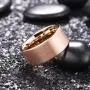 King Will Loop Tungsten Carbide Wedding Ring 7mm/8mm Rose Gold/Gold Line Grooved Flat/Dome Style King Will Loop Tungsten Carbide Wedding Ring 7mm/8mm Rose Gold/Gold Line Grooved Flat/Dome Style
