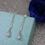 Scarlvambo Womens Simulated Pearl Cubic Zirconia Chandelier Pierced Dangle Bride Earrings Scarlvambo Womens Simulated Pearl Cubic Zirconia Chandelier Pierced Dangle Bride Earrings