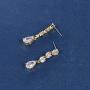 WeimanJewelry Women Cubic Zirconia CZ Bridal Marquise Tennis Long Teardrop Pendant Necklace and Dangle Earrings Set for Wedding Bride Jewelry