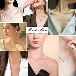 Hipunk Tiny 26 Letter Initial Necklace Women 316L Stainless Steel Small Alphabet A to Z Name Pendant 18k Gold/Black Gun Plated Minimalist Jewelry SP0069