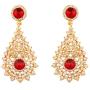 Touchstone Indian Bollywood Rhinestone bridal designer jewelry earrings for women