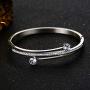 YCSLYW Love Friendship Bracelet Bracelet, with Cubic Zirconia Stainless Steel HingeJewelry, Crystal Oval Bracelet, is The Best Choice for Birthday Gifts and Valentines Day Gifts