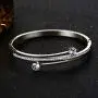 YCSLYW Love Friendship Bracelet Bracelet, with Cubic Zirconia Stainless Steel HingeJewelry, Crystal Oval Bracelet, is The Best Choice for Birthday Gifts and Valentines Day Gifts