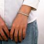 YIMERAIRE 18K Gold/White Gold Plated 4MM Tennis Bracelet Cubic Zirconia Classic Tennis Chain Bracelet for Women| Gold Diamond Bracelet 6.5-7.5 Inch for Men