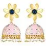 Aheli Beautiful Wedding Festive Wear Floral Design Dangle Jhumki Jhumka Earrings with Meenakari Work Indian Ethnic Fashion Jewelry for Women Girls Aheli Beautiful Wedding Festive Wear Floral Design Dangle Jhumki Jhumka Earrings with Meenakari Work Indian Ethnic Fashion Jewelry for Women Girls