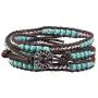 KELITCH Turquoise Mother of Pearl Silver Mix Beaded 3 Wrap Bracelet Handmade New Cuff Jewelry KELITCH Turquoise Mother of Pearl Silver Mix Beaded 3 Wrap Bracelet Handmade New Cuff Jewelry