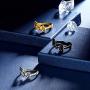 beautlace Two Elephant Adjustable Rings 18K Gold/Silver/Black Gun Plated Cute Double Elephant Animals Open Ring Jewelry for Women and Men KR0033