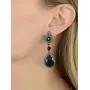 Mariell Jet Black Crystal Teardrop Dangle Earrings with Pave Frames - Ideal for Proms and Wedding Parties Mariell Jet Black Crystal Teardrop Dangle Earrings with Pave Frames - Ideal for Proms and Wedding Parties
