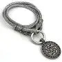 YANGFJcor Viking Rune Son of SunSloar Kolovrat Amulet Pendants Necklace,Scandinavian Round Circle Alloy Necklace Men Jewelry Gifts