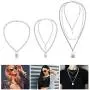 9 Pieces Punk Layered Eboy Necklace Jeans Wallet Pants Chain Earring Set 9 Pieces Punk Layered Eboy Necklace Jeans Wallet Pants Chain Earring Set