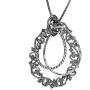 PZ Paz Creations 925 Sterling Silver Lace Drop Necklace, Made in Israel