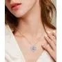 Flyow 925 Sterling Silver Rhodium Plated Cubic Zirconia Forever Love Heart Pendant Necklace for Women Jewelry Birthday Gift