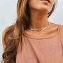 EGOO&YAMEE Coink Choker Necklace Star and Moon Handmade Dainty Layered Choker Necklace Set for Women Girls