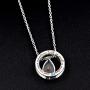 Uloveido Christian Circle Round Ring Necklace Engraved Faith As Small As A Mustard Seed Can Move Mountains Y958