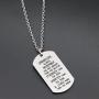 lauhonmin Dog Tag Necklace for Men Boy Grandson Gifts from Grandpa Grandma Inspirational You are Braver Stronger Smarter Than You Think