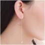 925 Sterling Silver Simple Cross Religious Style Earrings