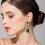 BriLove Womens Fashion Wedding Bridal Crystal Teardrop Infinity Dangle Earrings
