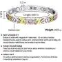 Titanium Stainless Steel Magnetic Bracelet Link Stylish Womens Bracelets with Rhinestone,2 Colors to Choose