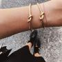 I Cant Tie The Knot Without You Bridesmaid Bangle Rose Gold Bracelets With Card-Set of 1,4,5,6,10