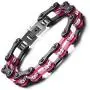BEMI Cool Style Gothic 10MM Wide Bike Motorcycle Chain Polished Stainless Steel Link Bracelet for Men