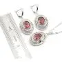 GZJY Red Cubic Zirconia Women Jewelry Set Silver Color Bracelet Earrings Necklace Pendant Jewelry GZJY Red Cubic Zirconia Women Jewelry Set Silver Color Bracelet Earrings Necklace Pendant Jewelry