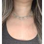 SUNXN Butterfly Necklace Tennis Chain Choker CZ Bling Silver Gold Pendant Necklace Gift for Women Girls Jewelry