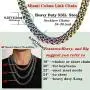 ROWIN&CO Mens Miami Cuban Link Chain Multicolor Rainbow Heavy 316L Stainless Steel Colorful Curb Necklace Personalized Jewelry Hip hop Choker Chain, 15mm Width/ 18 20 22 24 30 inch Lengths, (with Gift Box) ROWIN&CO Mens Miami Cuban Link Chain Multicolor Rainbow Heavy 316L Stainless Steel Colorful Curb Necklace Personalized Jewelry Hip hop Choker Chain, 15mm Width/ 18 20 22 24 30 inch Lengths, (with Gift Box)