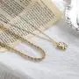 FAMARINE Gold Plated Choker Multi Layered Necklace for Women, Hammered Geometry Pendant Thick Chain Necklace for Women Teen Girls Fashion Jewelry Gift……