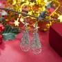 2020 Handmade Christmas Tree Dangle Earrings Golden Silver Two Tone Women Girls Holiday Gift. Statement Thanksgiving Themed Earrings. Christmas Party Gift Idea