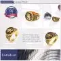 FaithHeart Egypt Eye of Horus Symbol Ring Punk Retro Biker Rings, Gold Plated/Stainless Steel Prayer Hands Ring for Men Size 7,8,9,10,11,12 Customize Available (Send Gift Box), Protection Signet Rings