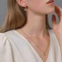 HUJUON Gold Angel Baby Necklace Hoop Earring Set for Women.Cherub Angel Wing Guardian Dangle Earring Pendant Necklace